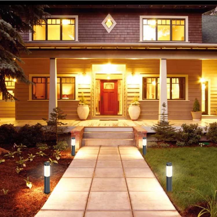 Concise Design Solar Garden LED Light Stainless Steel IP44 Pathway Street Lamp for Fence Post