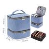Double Layer Nail Polish Organizer Bag Large Capacity 30 Grids Essential Oil Storage Bag Handheld Makeup Bag Nail Care Tool