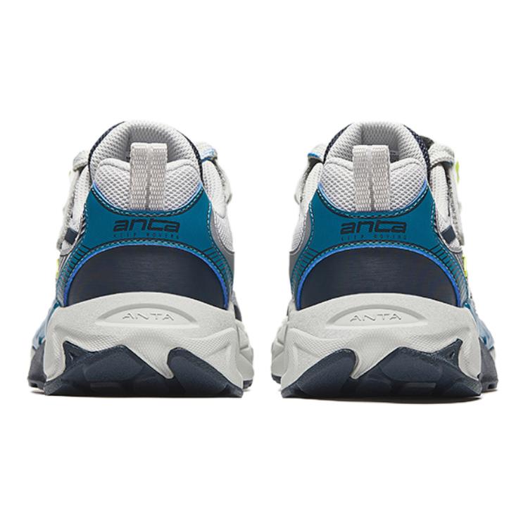 Anta Comfortable Versatile Non-Slip Shock Absorbing Kids Casual Shoes Kids Casual Shoes Gray Blue A12448858-2