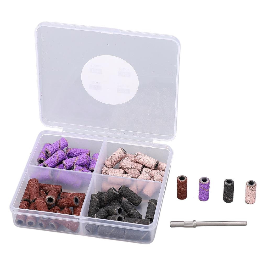 60PCS Drill Sanding Band Effective Dead Skin and Calluses Removal Professional Nail Sanding Rings Fo