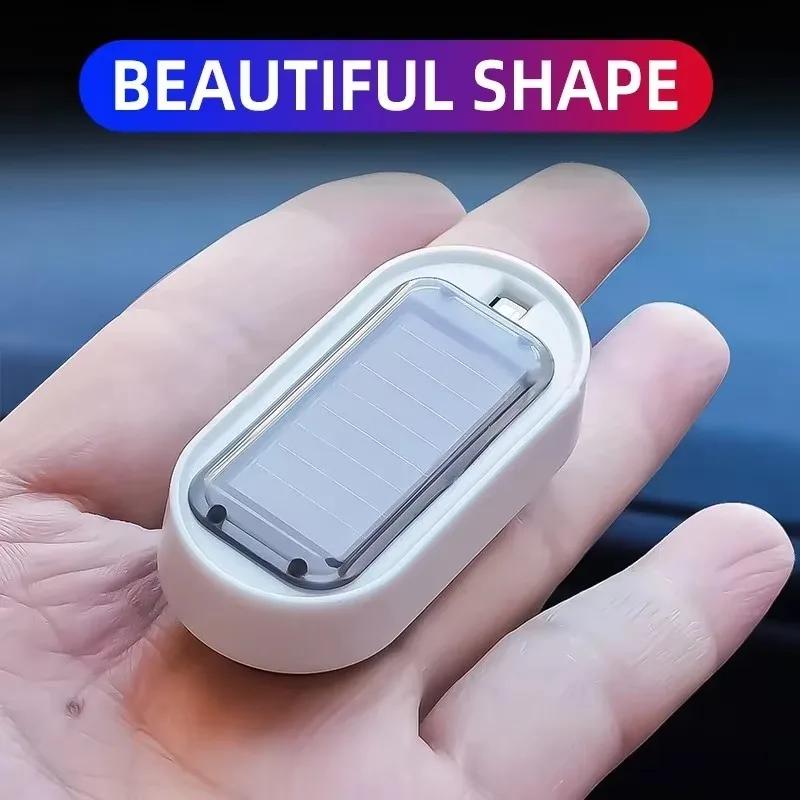 2/1pcs Car Fake Security Light Solar Powered Simulated Dummy Alarm Wireless Warning Anti-Theft Caution Lamp LED Flashing Lights