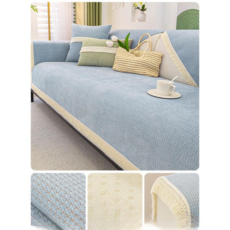 

Подушка для дивана из синели, роскошный чехол для дивана High Sense, новинка 2024 года, универсальный нескользящий чехол для четырех сезонов, не царапающий ткань 70*70cm