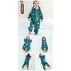 Kids Flannel Onesie Pajamas Cartoon Loungewear Christmas Costume Flannel Sleeping Bag Jumpsuit