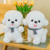 Stuffed Animal Plush Dog Toy Simulation Puppy Plushies Bichon Frise Plush  Xmas Birthday Gifts