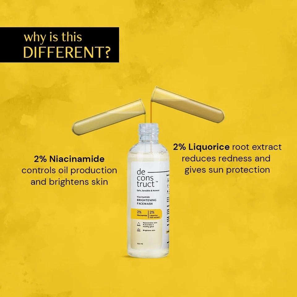 Desconstruye Limpiador Facial Iluminador de Niacinamida Para Hidrata la Piel 100ml