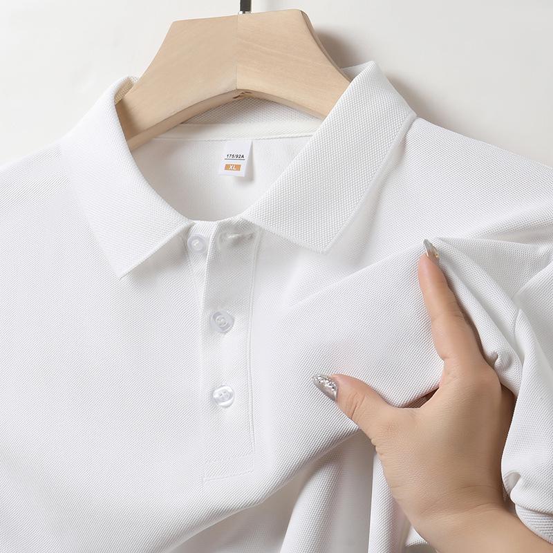 Summer New Solid Color Thin POLO Shirt Men's Business Casual Lapel T-shirt Men's Tops