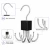 1/2/3PCS 360° Rotating Multi Claw Hanger Hook Wooden Metal Storage Rack Organizer For Belt Scarves Lingerie Ties Handbags Closet