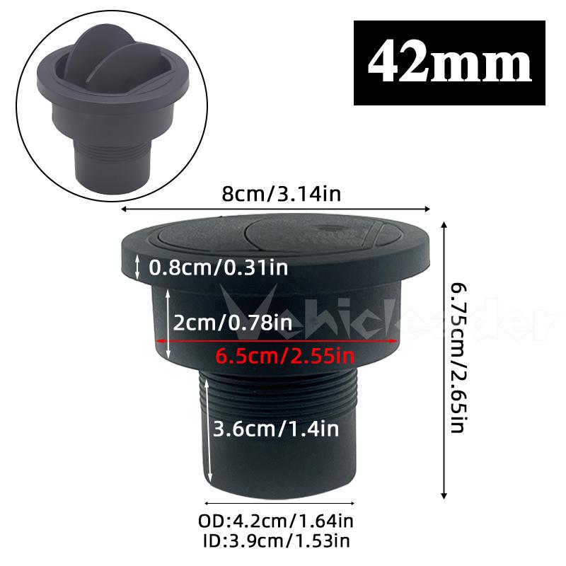 

1/2PCS 42mm 60mm 75mm 90mm Air Vent Ducting Piece Duct Pipe Outlet Rotatable Diesel Parking Heater For Car Truck VAN Camper 1Pc 42mm