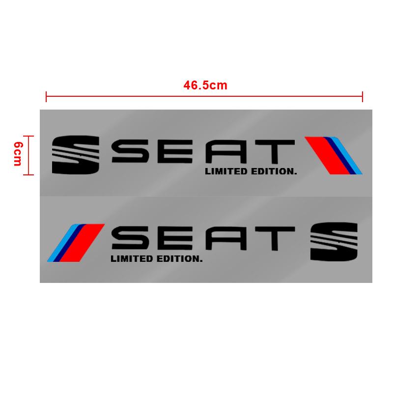 2Pcs Car Body Decoration Stickers Door Personalized Sporty Stickers for Seat Leon Alhambra FR Altea Ibiza Toledo Cordoba Arona 5 6 MII