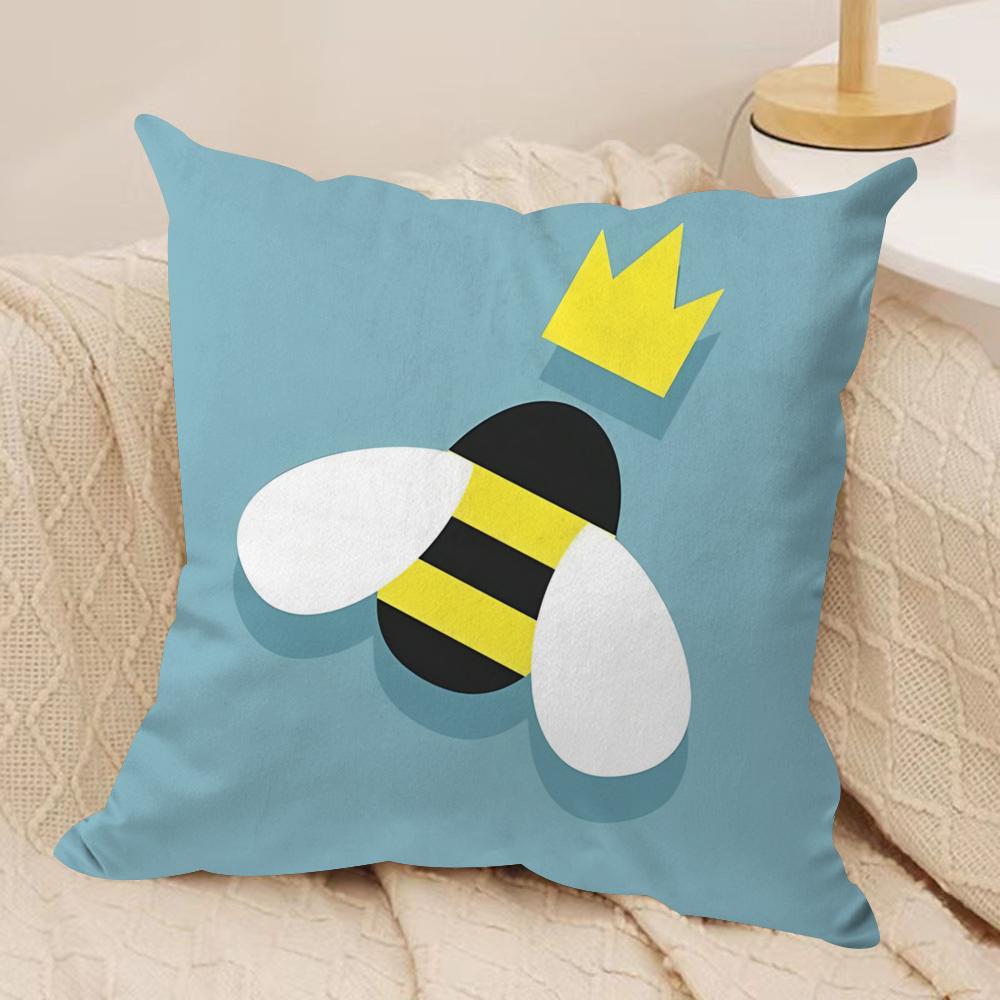 Cute Animal Cushion Cover Soft Plush Fabric DoubleSided Printed Cushion Covers for All Seasons Modern Home Decor