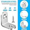 90 Degree L-Shape Bracket Corner Brace Set, Stainless Steel Corner Brackets for Shelves Wood Furniture Cabinet Table Drawer
