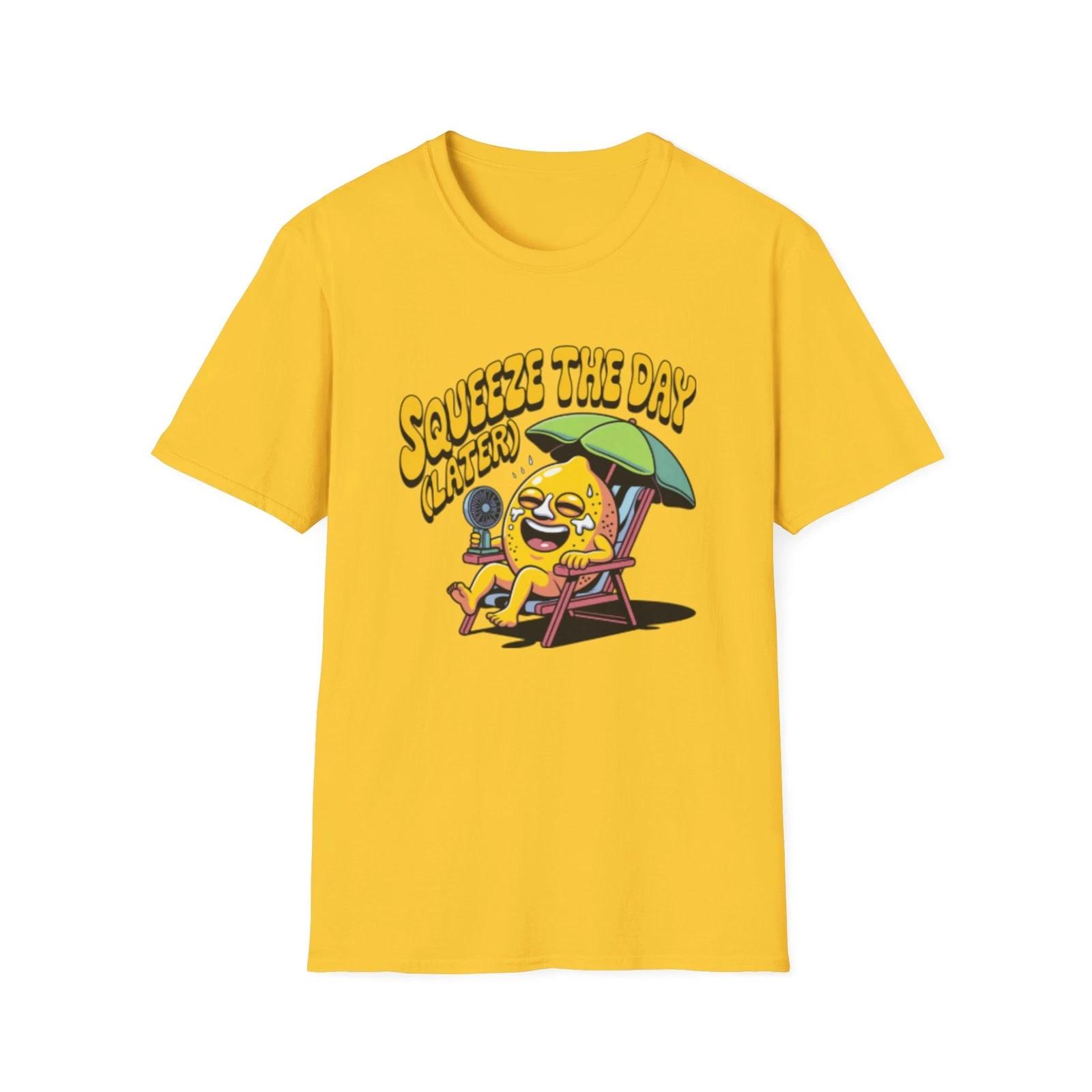 Squeeze the Day Lemon Graphic T-Shirt | Cute Citrus Illustration 3XL