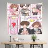 Anime Cardcaptor Sakura Tapestry Room decoration Home Decoration Tapestry Decor Accessories Cute Room Decor