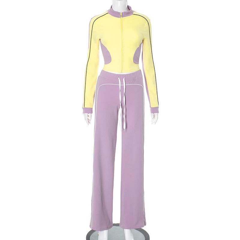 European Style Slimming Sportswear Set: Stand Collar Slim Fit Top & Shorts 2025