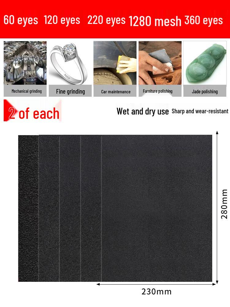 

Eagle Brand Wear-Resistant Sandpaper: Dry/Wet Abrasive Paper, Fine 600/800/2000 Grit, Billiard Sanding & Polishing Tool