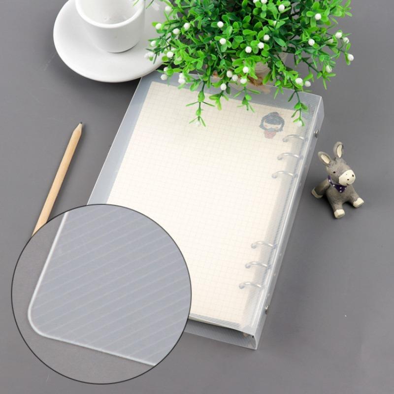 A6 A5 Six-hole B5 Nine-hole Notebook Loose Leaf Ring Binder Folder Transparent Twill Pp Binder Cover WJJ01