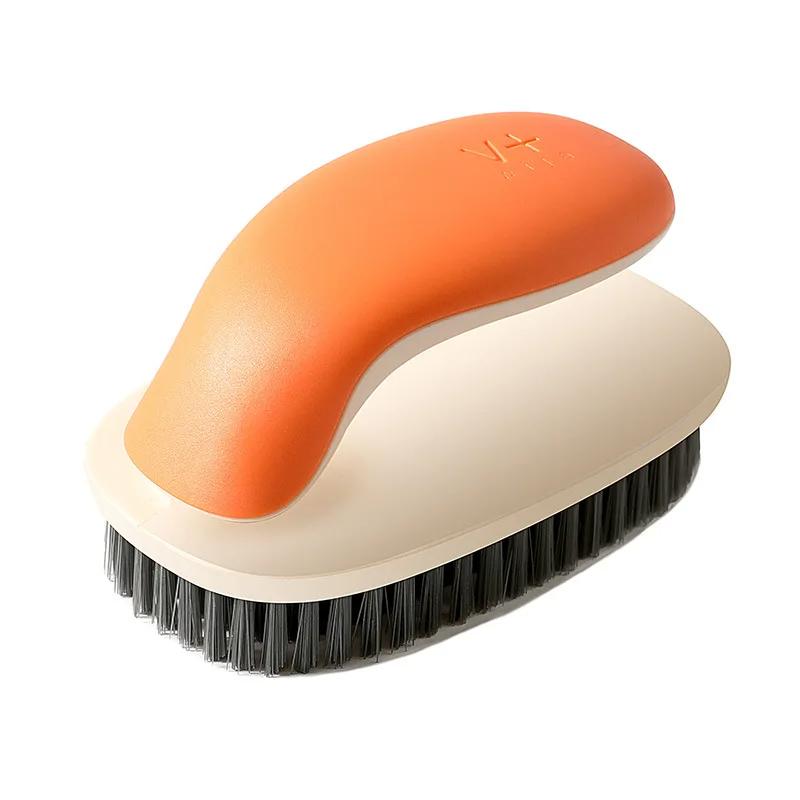 Soft Hair Shoe Laundry Brush Streamlined Shape Not Hurt Clothes Shoes With Handle Board Brush Multi-functional Cleaning Tool