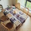 1Pc Plant Flower Fabric Placemat Table Runner for Home Decoration Party Birthday Dinner Table Decoration