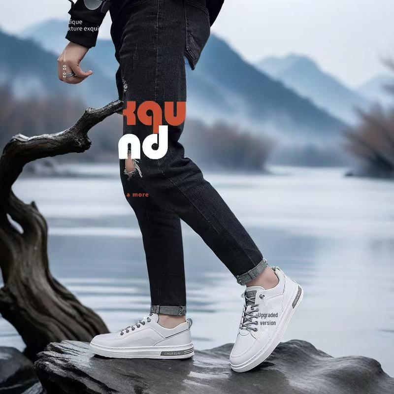

«Мужские дышащие белые кроссовки без застежек» Size 44