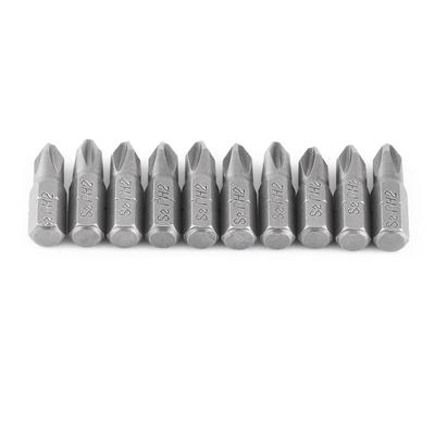 10 Pcs 25mm Length 14 Inch Hex Shank S2 Magnetic PH2 Cross Head Screwdriver Bits