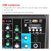 Professional Audio Mixer 4 Channel bluetooth Sound Mixing Console for Home KTV with USB Sound Effects