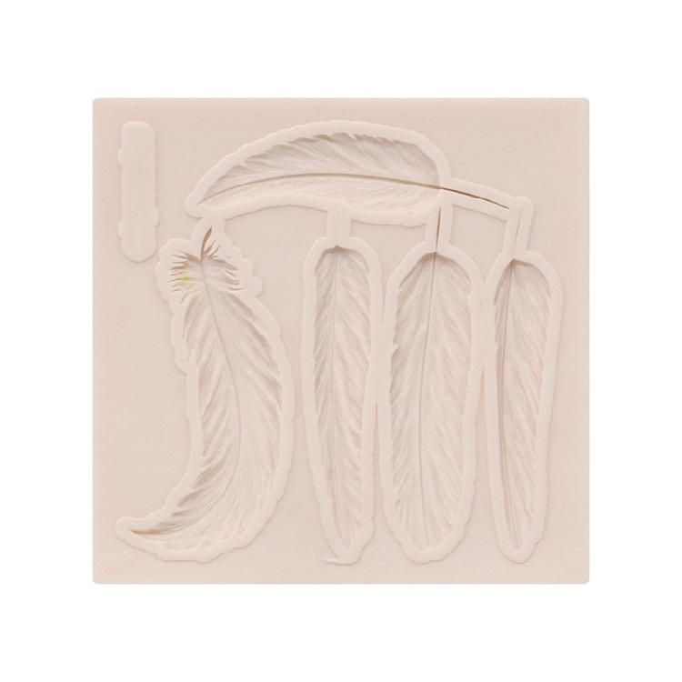 Feather Texture Printing Baking Biscuits Mold Food Grade Silicone Fondant Mould