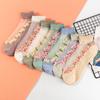 10 Pairs of Women's Thin Silk Stockings for Spring and Summer, Glass Lace Crystal Boat Socks, Cotton Socks, Breathable and Sweat-absorbent