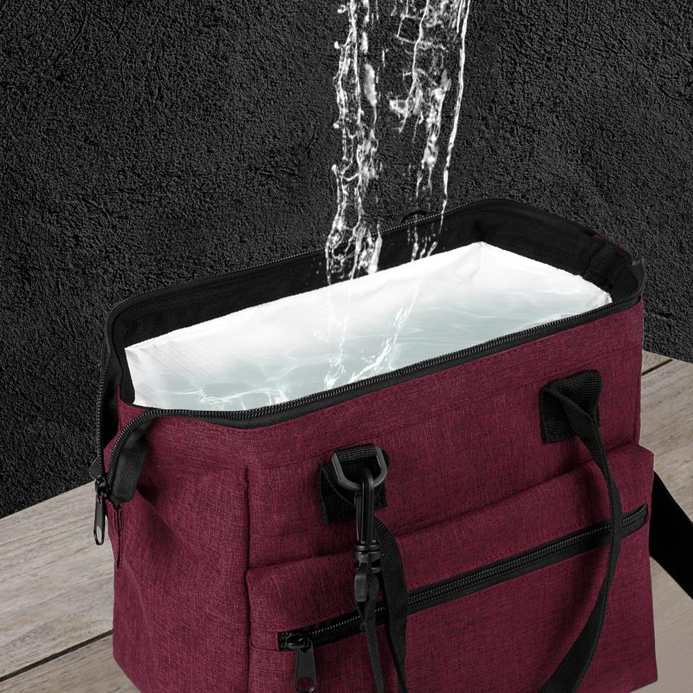 

Esonmus Portable Leakproof Insulated Lunch Bag Heat Cool Insulation Baby Bottle Food Tote Bag with Detachable Shoulder вино красного