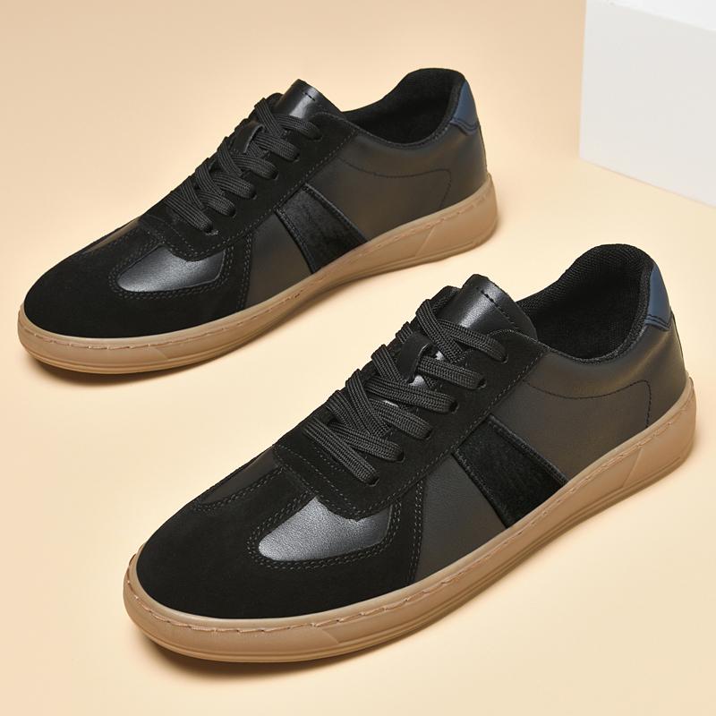 Fashion Simple Casual Leather Men's Shoes Fashion Comfortable Tenis Masculino Non-Slip Male Driving Shoes Leisure Walking Shoes Sneakers