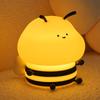 Cute LED Night Light Bee Cartoon Animals Silicone Lamp for Children Kid Touch Sensor Timing USB Rechargeable For Birthday Gifts