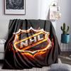 Nhl Hockey League Emblem Throws Blanket Flannel Blankets Plush for Couch Bed Gifts for Men Women Travel picnic blanket Christmas fan gifts