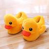 Cozy Big Yellow Duck Plush Slippers – Warm, Closed-Back Cotton Shoes for Indoor Use (Autumn/Winter)