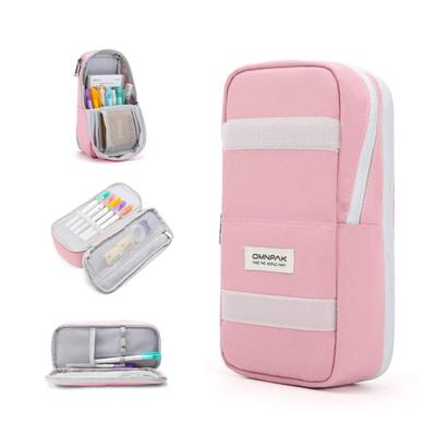 Omnpak Pencil Large Simple Pencil Holds Many Storage For Elementary School Middle School High School College Fude Bag Case, Vertical, Capacity, Case,