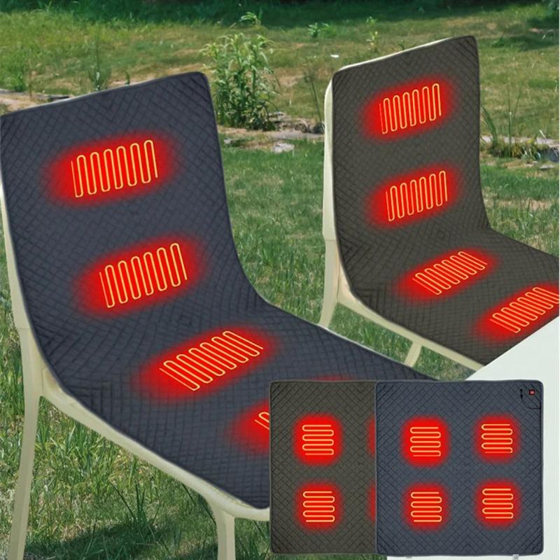 5V USB Heating Pad 3 Temperature Levels Electric Mat Portable for Camping Outdoor Cold Weather Use Heated Cushion
