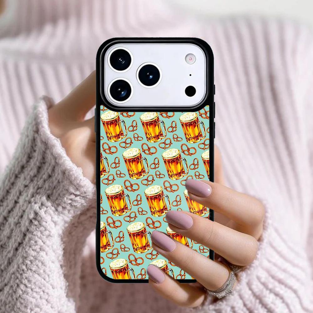 A Glass of Beer Alcohol Phone Case For Apple iPhone 17 Air 16E 15 14 Plus 13 12 11 Pro Max Mini Funda Cover
