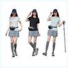MJ STYLE Women's Pique Fitted Short-Sleeve T-shirt