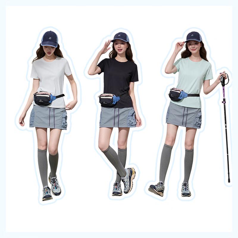 MJ STYLE Women's Pique Fitted Short-Sleeve T-shirt