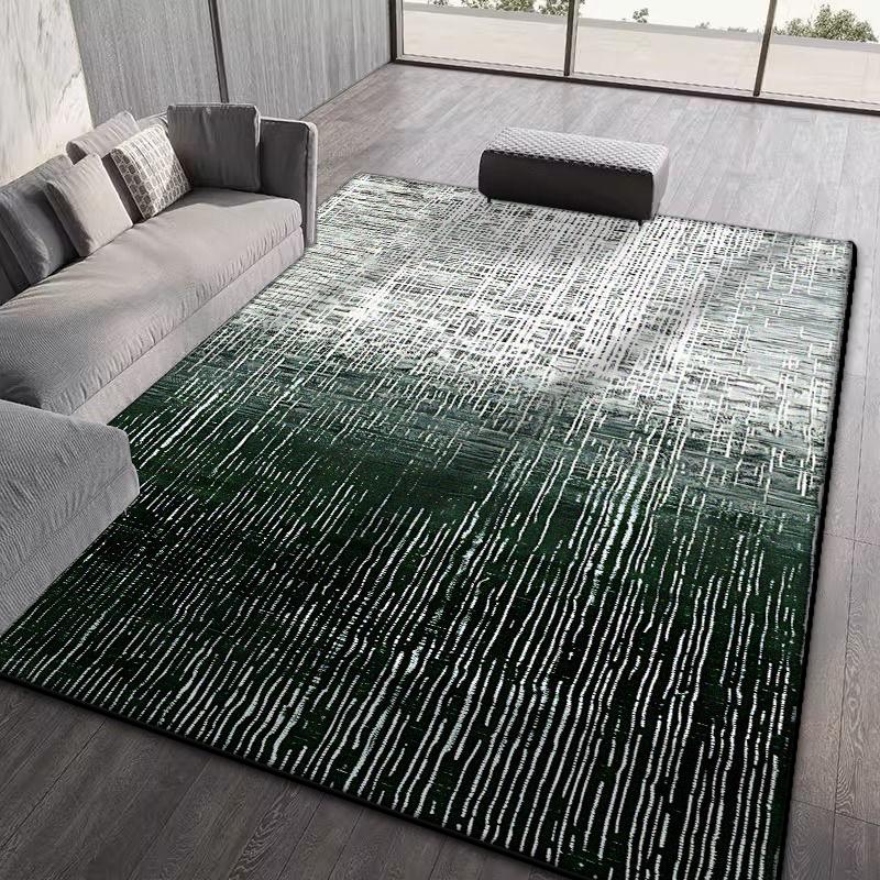 Abstract Stripes Living Room Rug Easy Clean Home Decoration Non-slip Carpets for Bedroom Lounge Office Foldable Soft Floor Mat