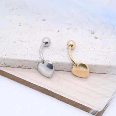 Edelstahl Galvanisiert Pfirsichherz Bauchnabelring Piercingschmuck
