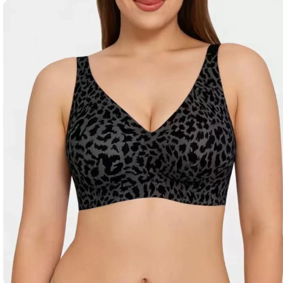 OEAK Women's Plus Size Seamless Wireless Supportive Jelly Bra
