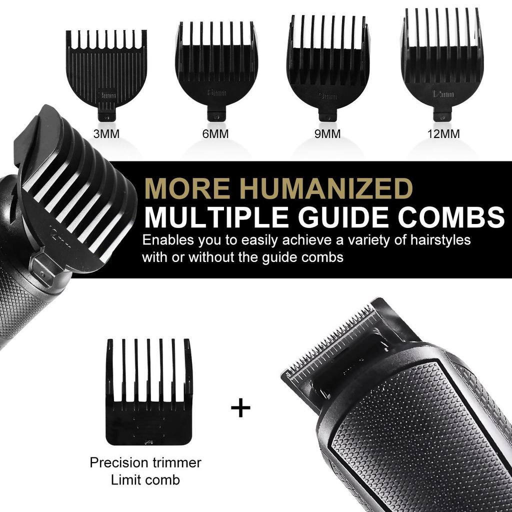 Multi-functional 5-in-1 Electric Hair Clipper & Trimmer Set for Home Use