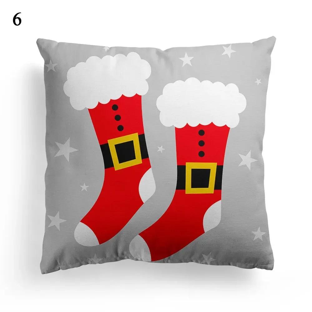 45*45cm Decorative Cushion Cover Christmas Santa Claus Pillow Cover Christmas Decoration Pillowcase Cushions For Sofa Home Gifts
