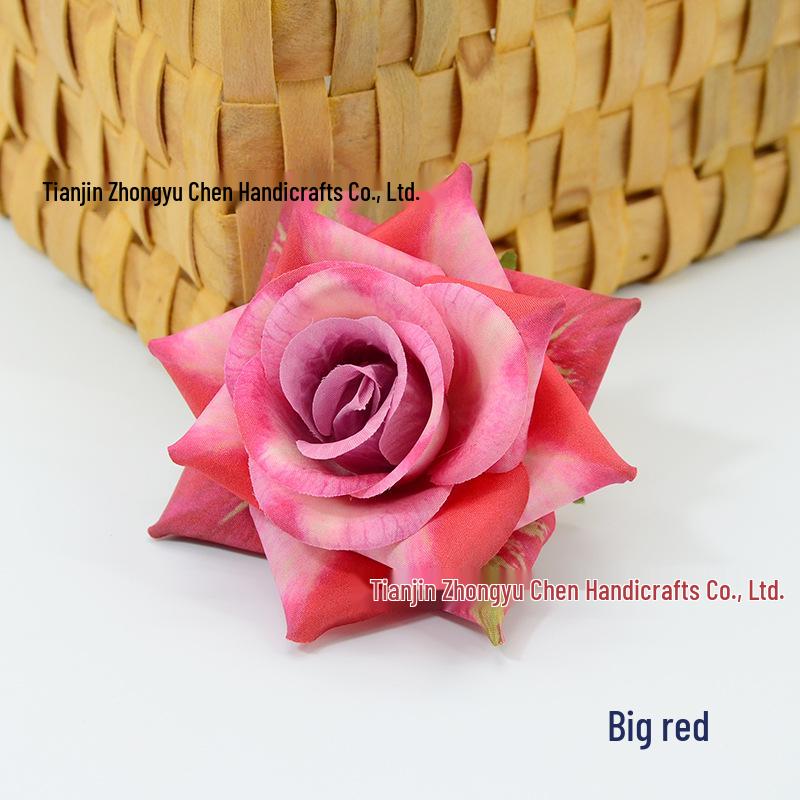 3D Printed Rose Flower Silk Headwear - Ethnic Minority Hair Accessory