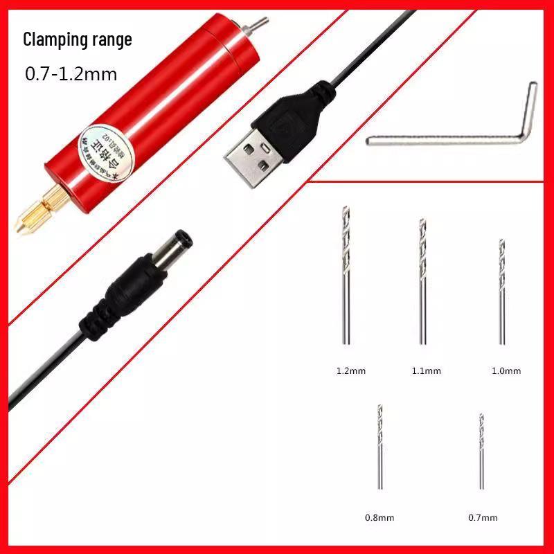 Handmade Mini Electric USB Drill for Crystal Epoxy & Walnut Polishing