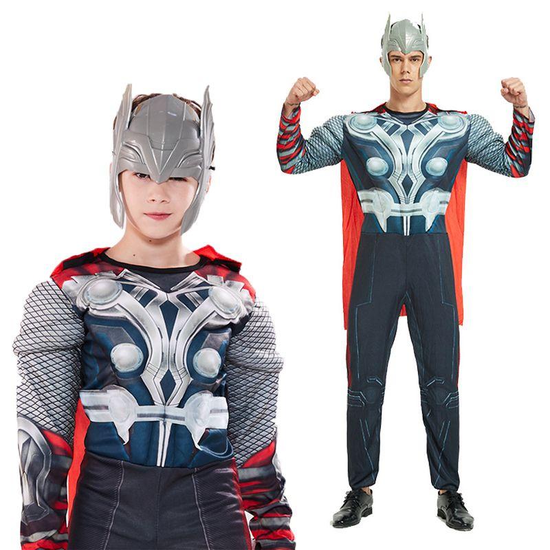 Avengers Endgame Thor Superhero Muscle Costume With Exquisite Workmanship For Adult Boys