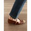 Sheepskin Version~ Retro Camellia Small Fragrant Mary Jane Shoes for Women with Round Head Straw Woven Skirt Single Shoes