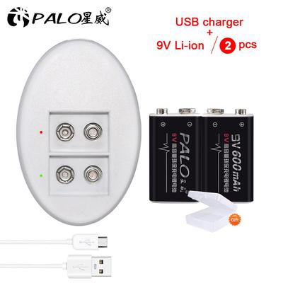 Akumulator 9V 6F22 600mAh i ładowarka 9V