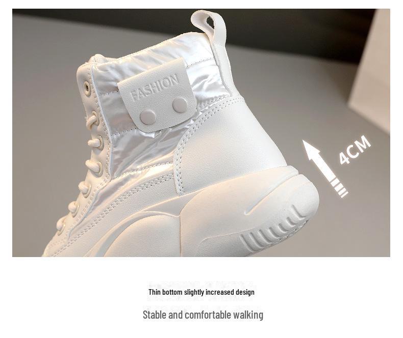 YB6060 Women's Mid-Cut Breathable Cotton Sports Shoes with Thick Soles - 2023 Spring/Autumn Collection