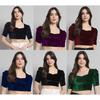 Beautiful Velvet Designer Ethnic Blouse Indian Women's Party Wear Choli Dress