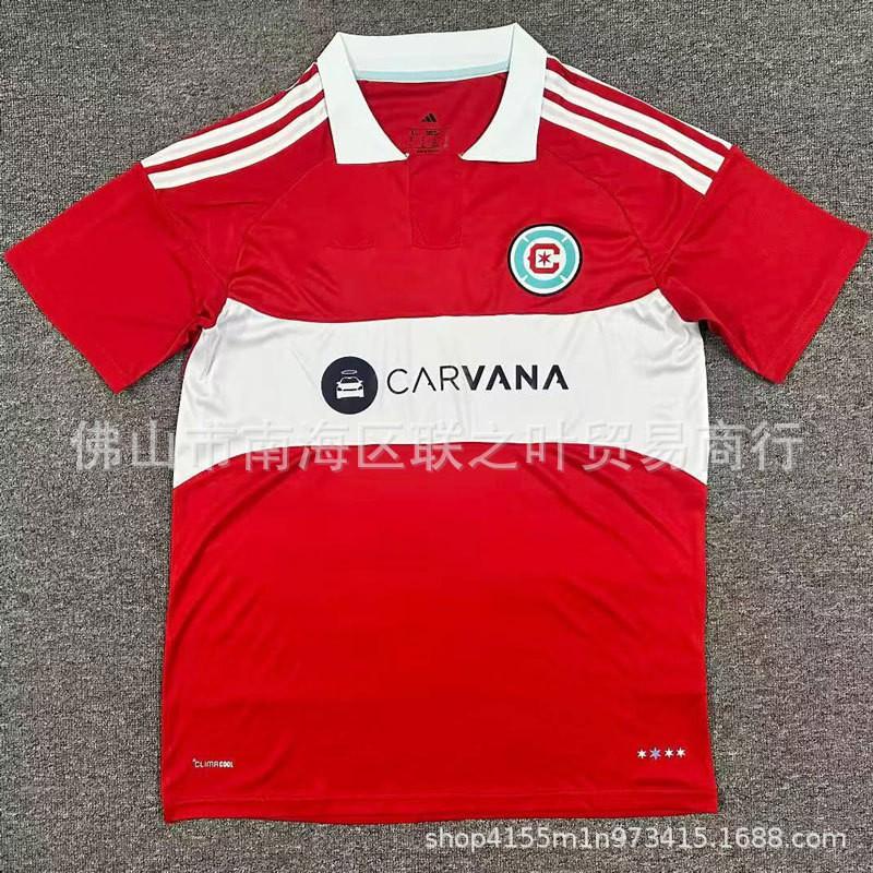 Chicago Fire MLS Heimtrikot Herren Kurzarm Fußballtrikot Herbst Winter XL